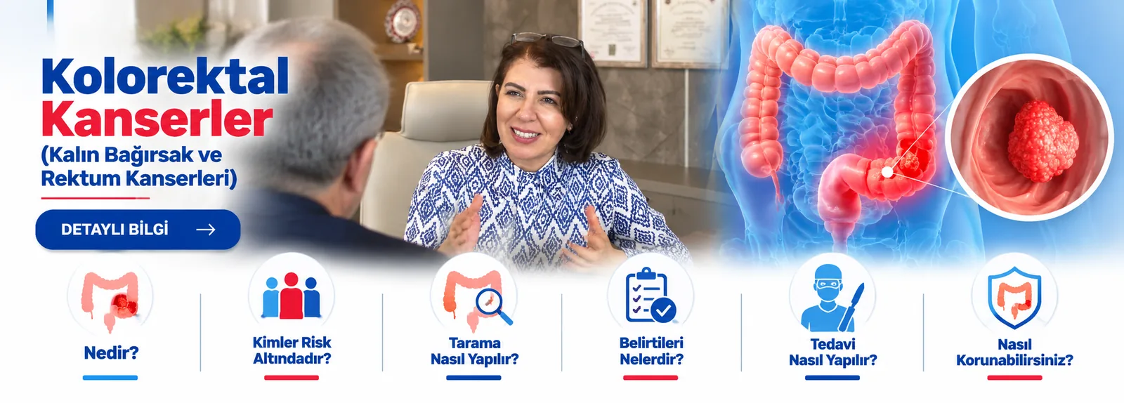 Kolorektal Kanserler (Kalın Bağırsak ve Rektum Kanserleri) – hasta bilgilendirme görseli